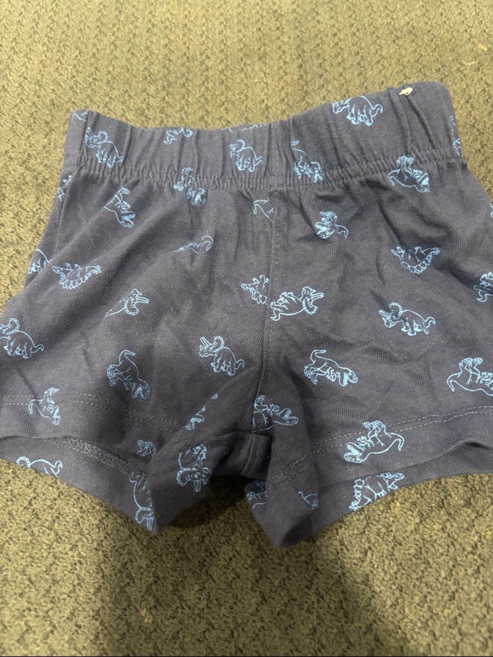 🟢10/$10 - Navy Blue Boys' Dino Print Knit Shorts